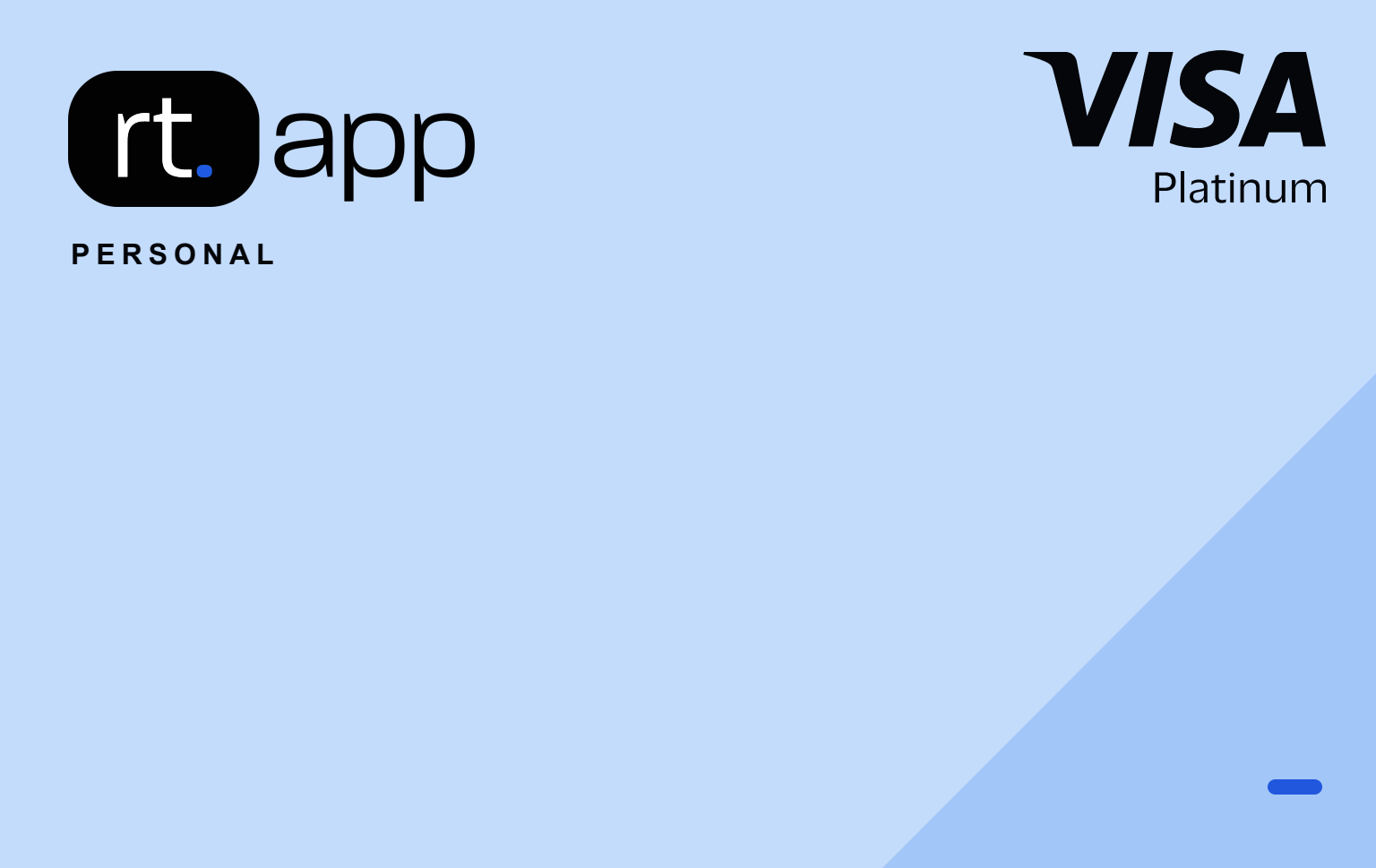 RT.APP Personal Visa Platinum card